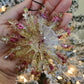 Pink and Gold Snowflake Ornament