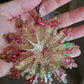 Pink and Gold Snowflake Ornament