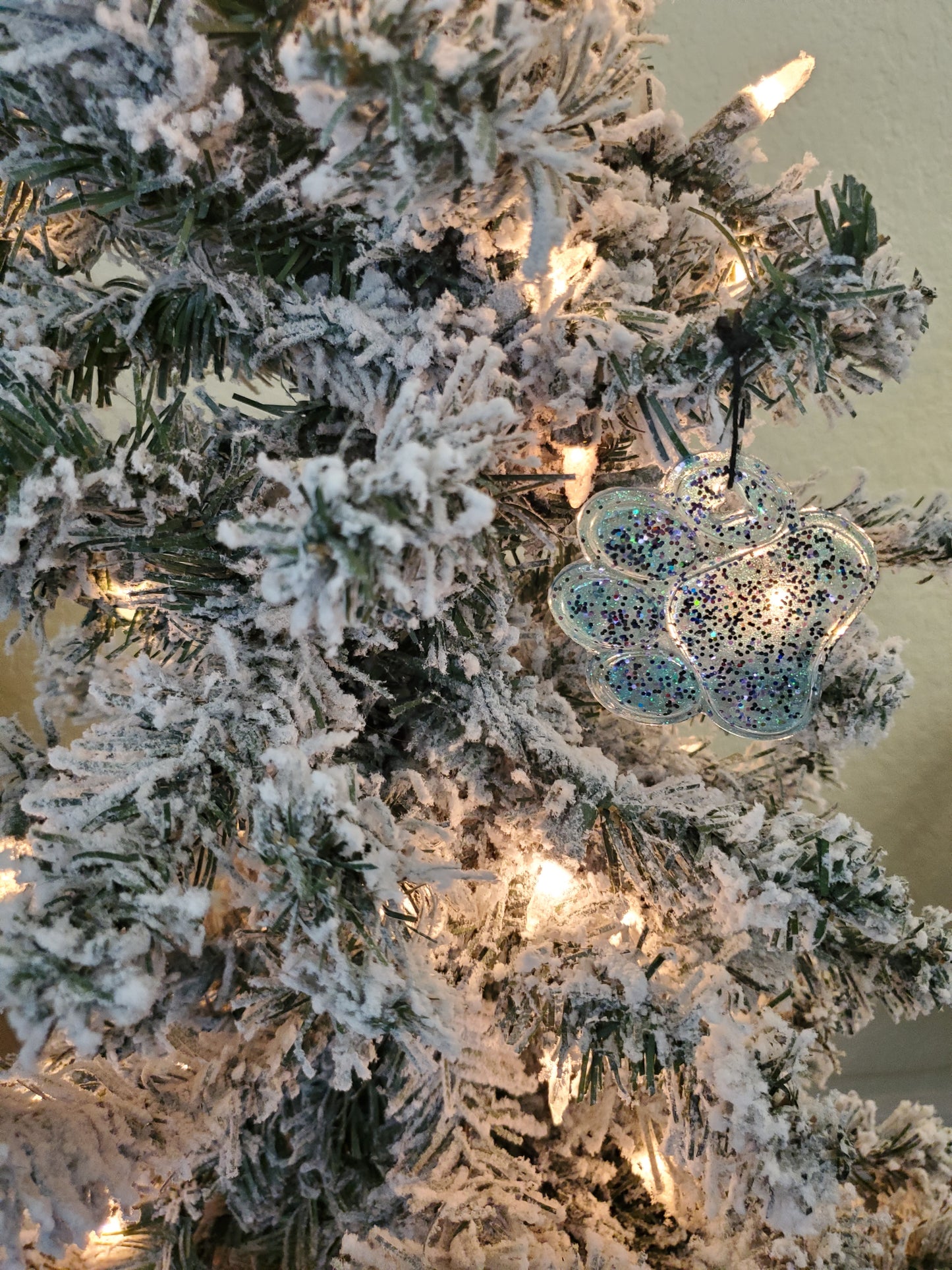 Blue Puppy Paw Ornament