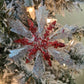 Red and Silver Snowflake Ornament