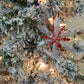 Red and Silver Snowflake Ornament