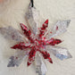 Red and Silver Snowflake Ornament