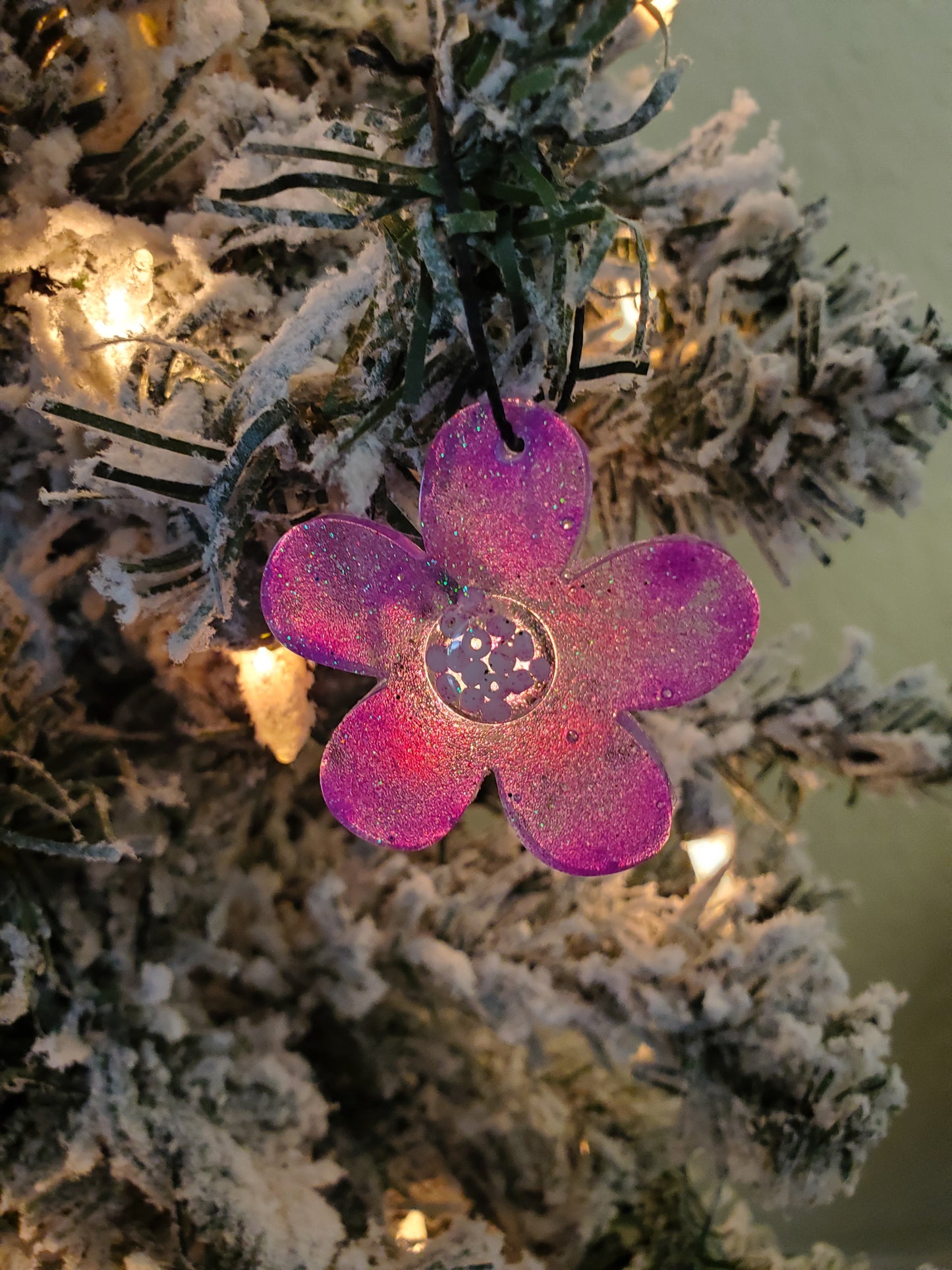 Small Pink Flower Ornament Ornament