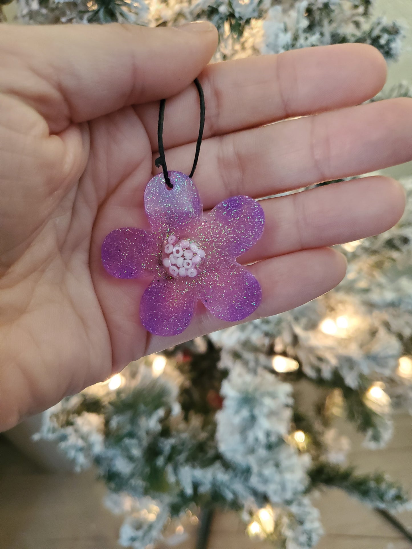 Small Pink Flower Ornament Ornament