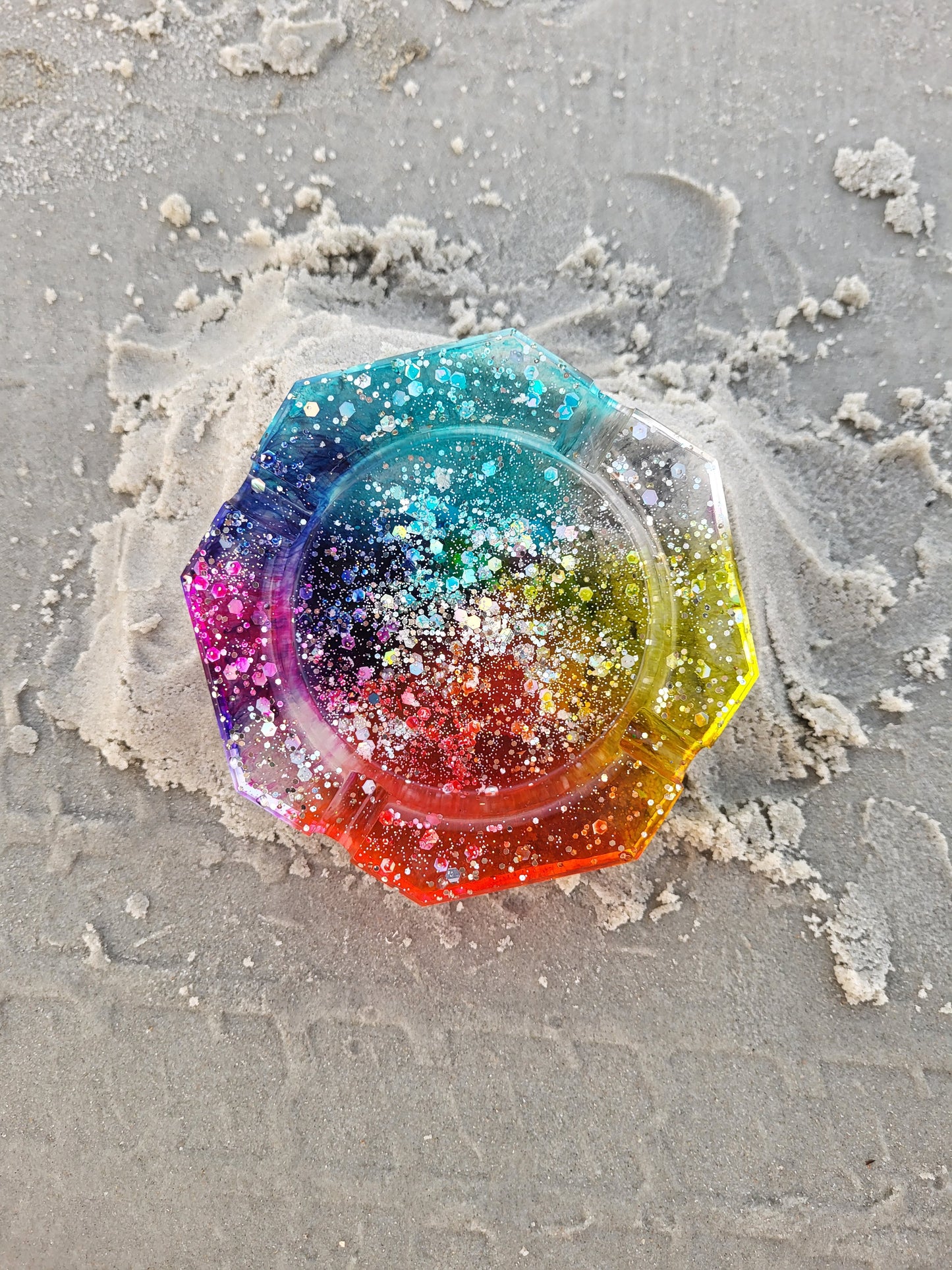 Round Rainbow Ash Tray