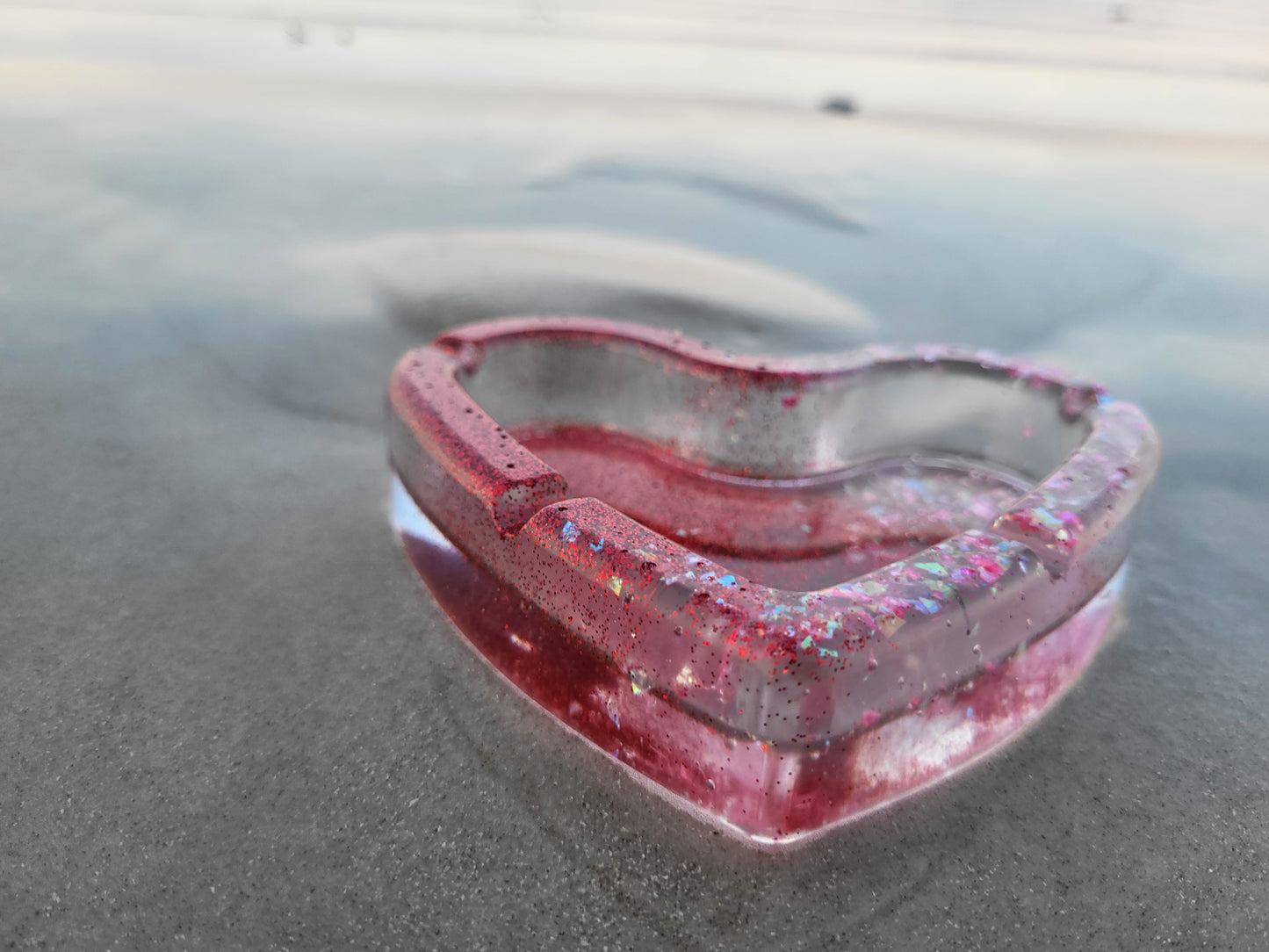 Red and Pink Heart Ash Tray