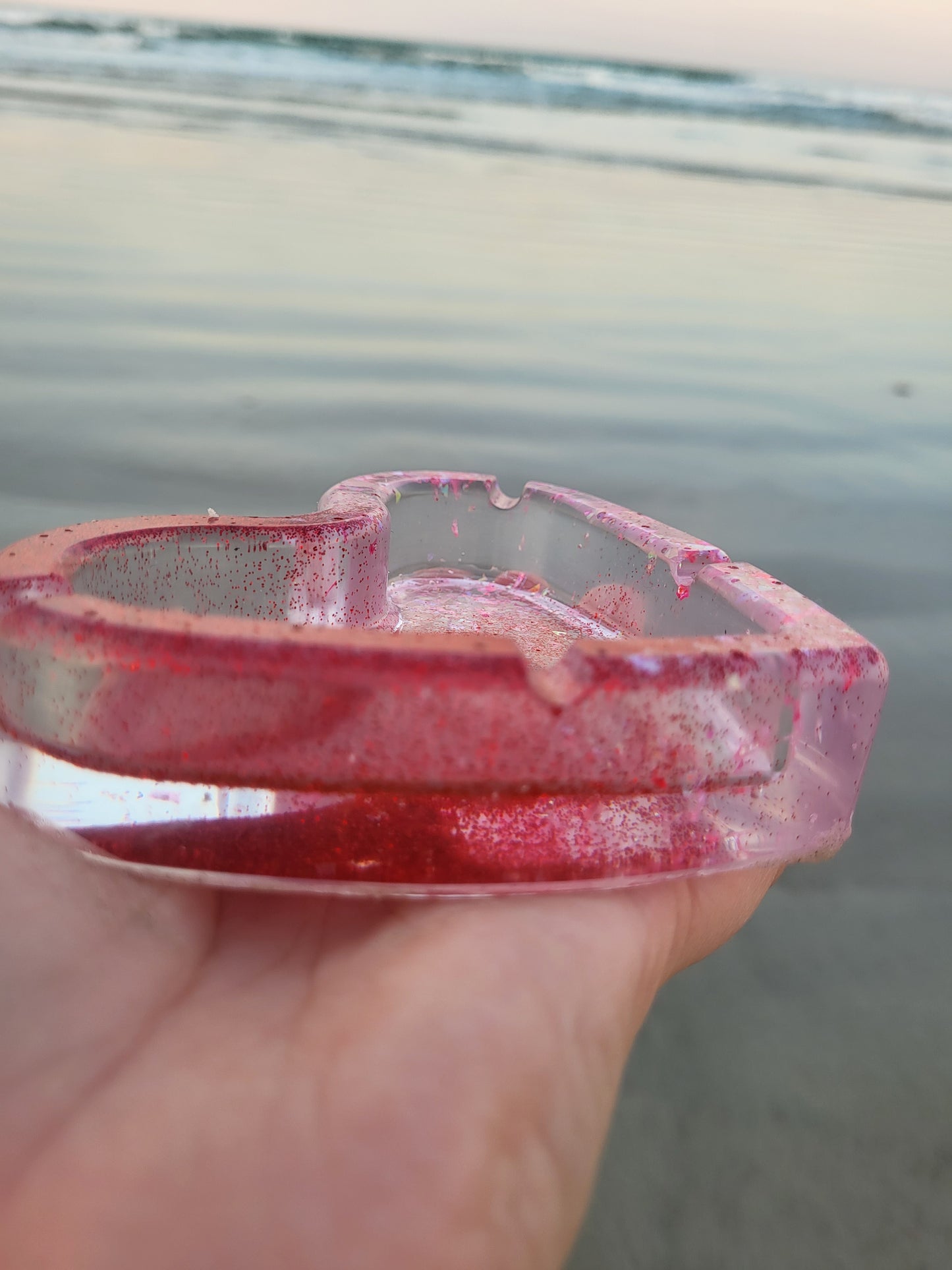 Red and Pink Heart Ash Tray