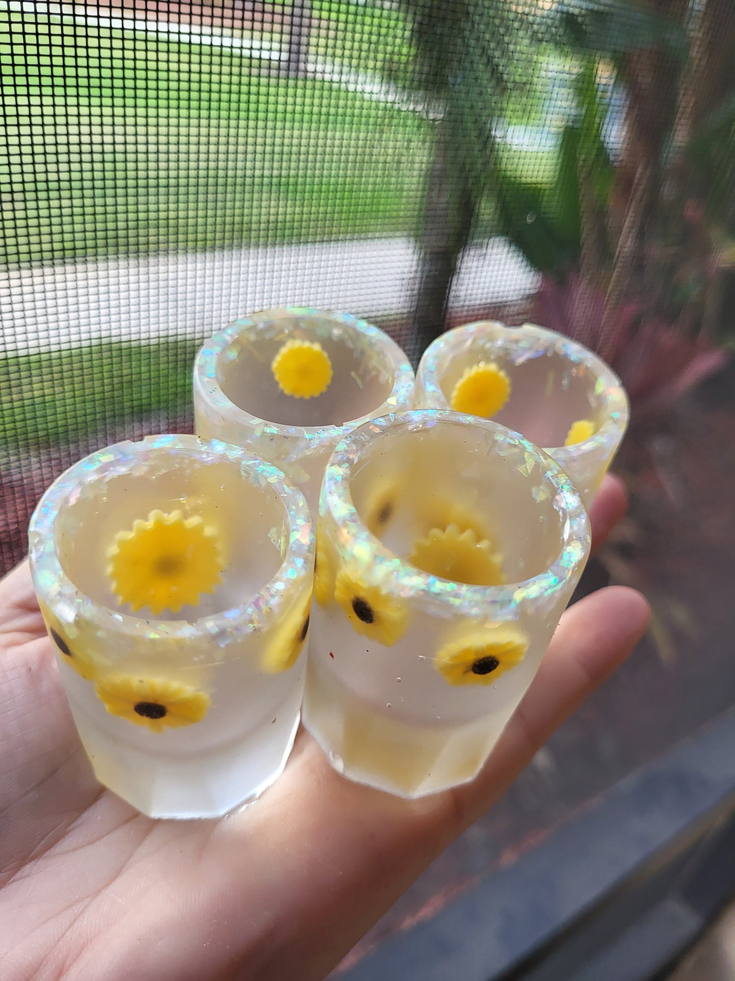 Sunflower Mini Shot Glasses