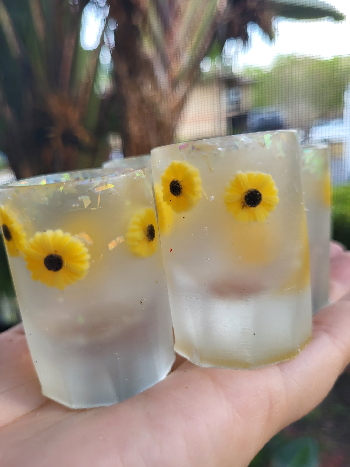 Sunflower Mini Shot Glasses