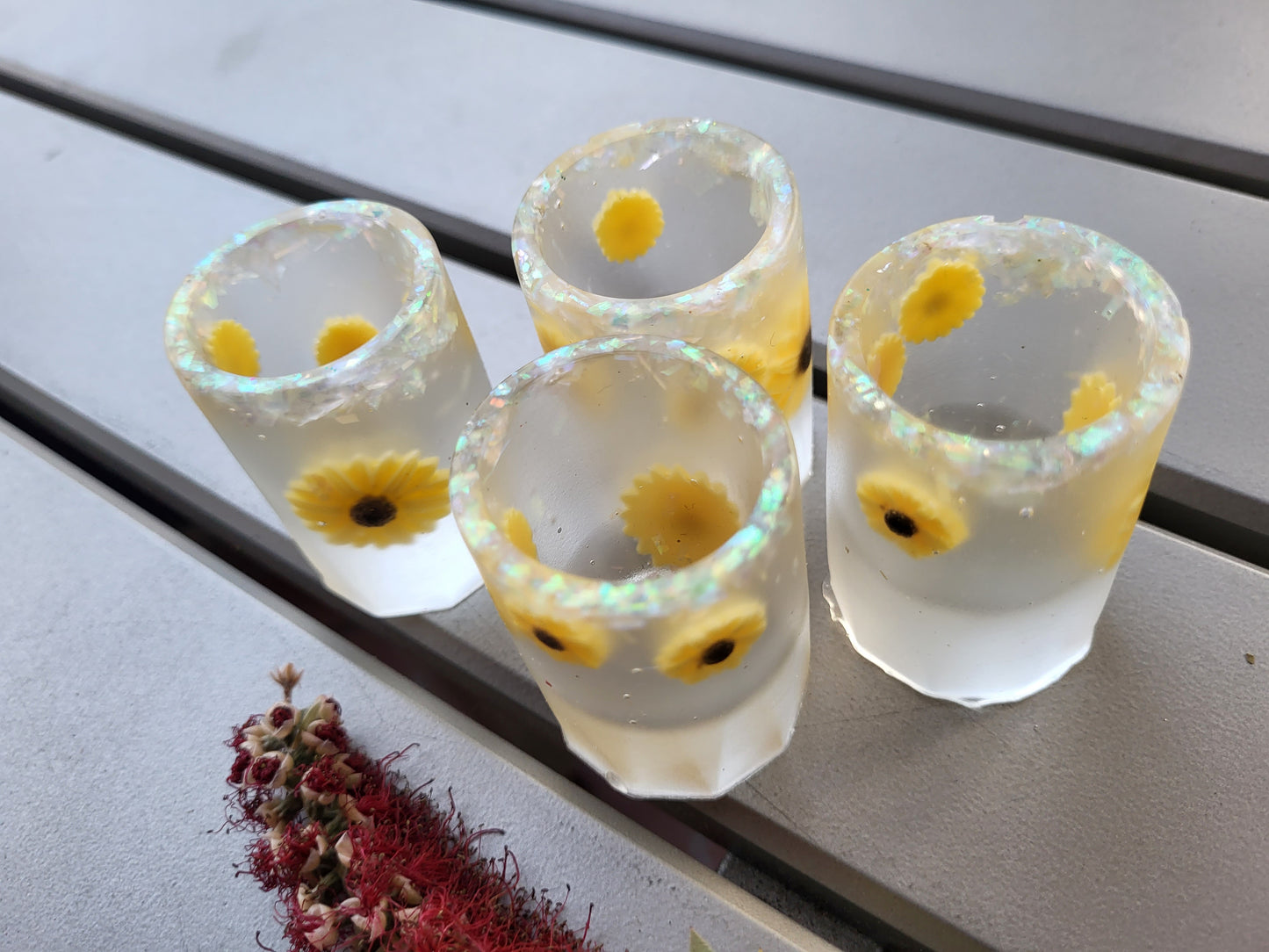 Sunflower Mini Shot Glasses