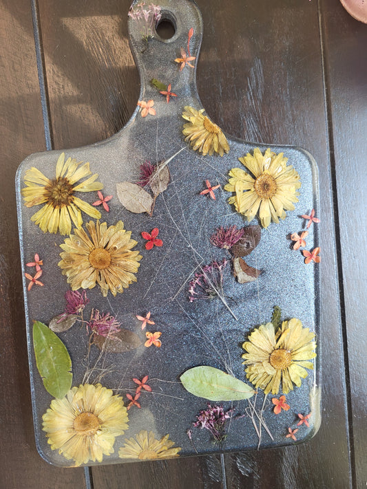 Fall Flowers Cutting Board