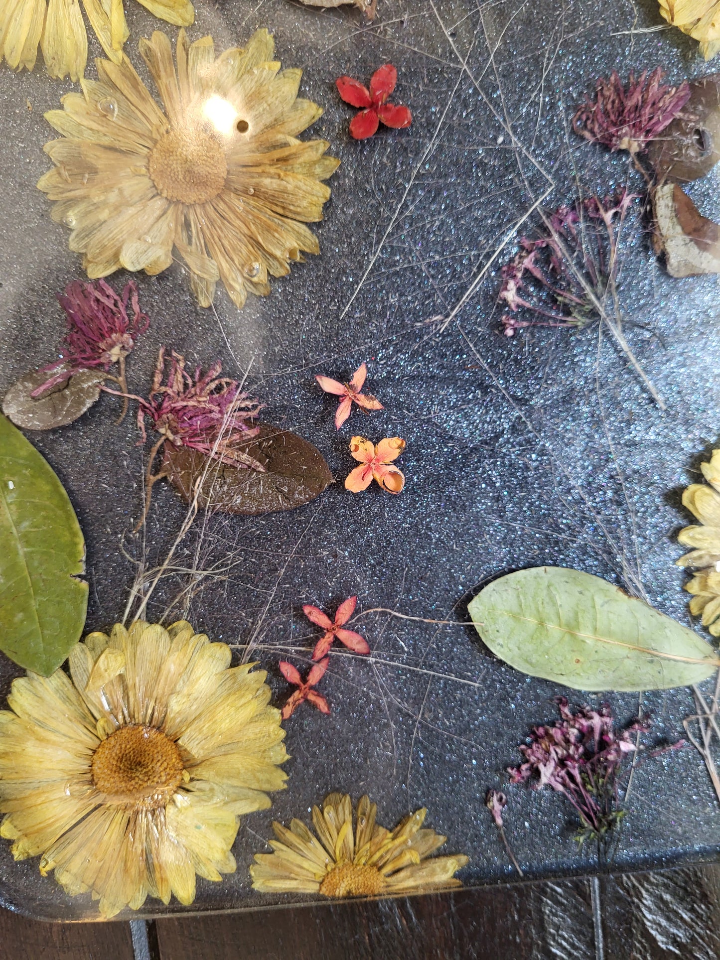 Fall Flowers Cutting Board