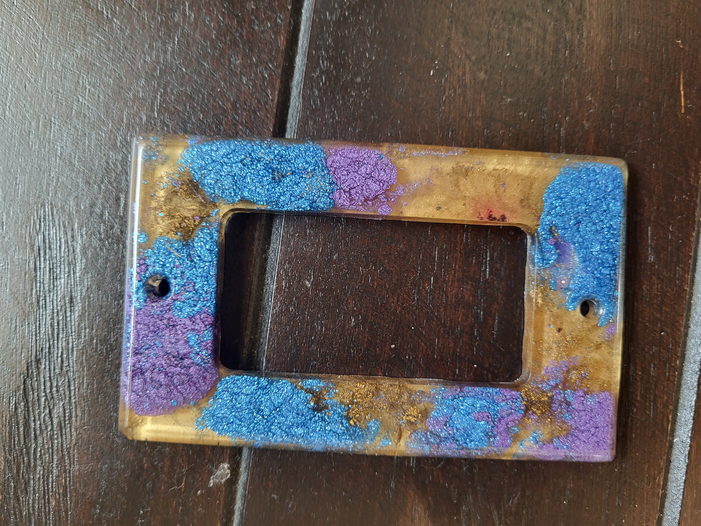 Blue Purple and Gold Outlet/Light Switch Cover