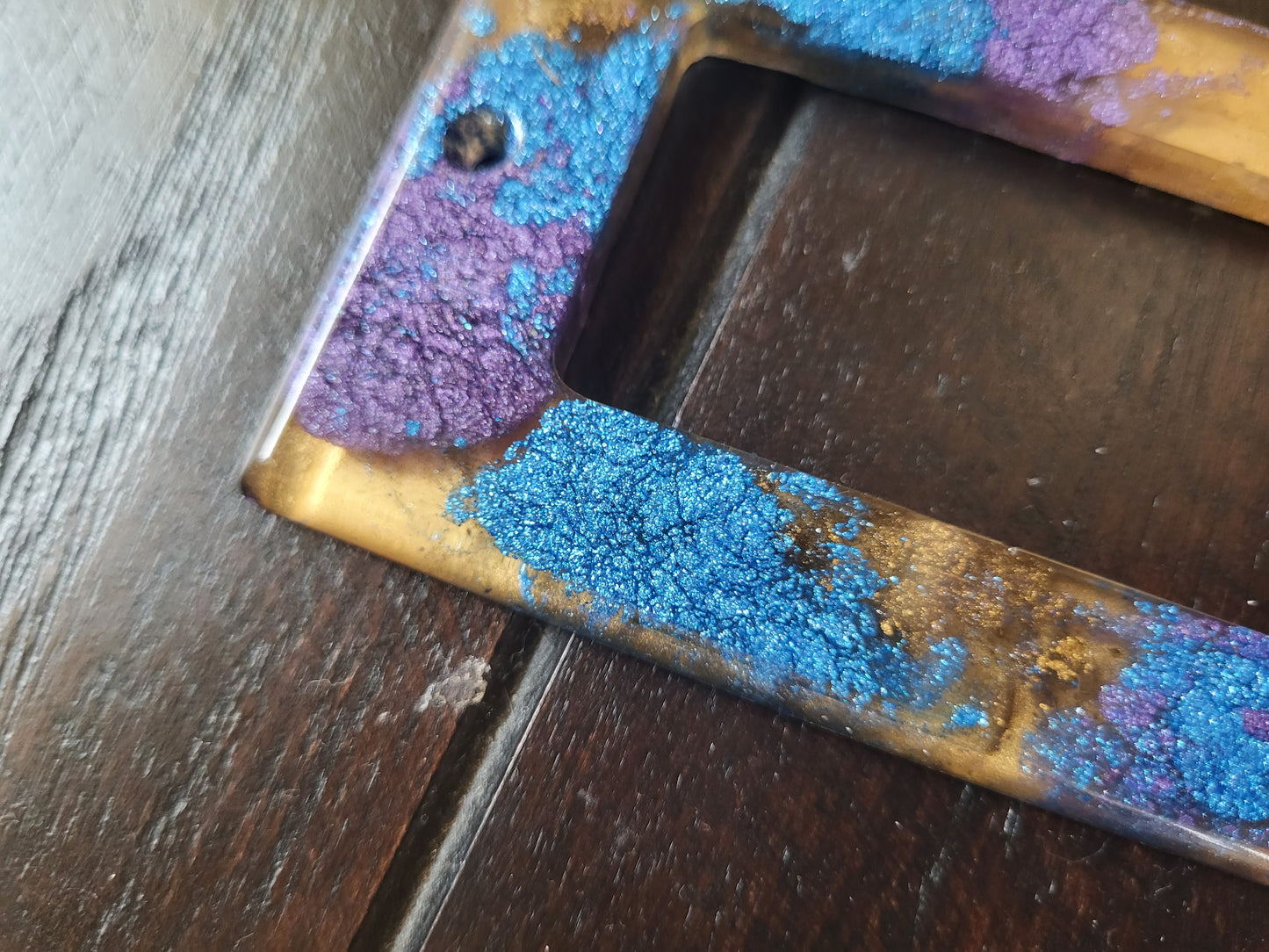 Blue Purple and Gold Outlet/Light Switch Cover