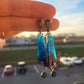 Deep Purple and Teal Post Earrings