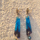 Deep Purple and Teal Post Earrings