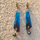 Deep Purple and Teal Post Earrings