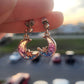 Colorful Silver Charm Post Earrings Hearts, Moons and Stars