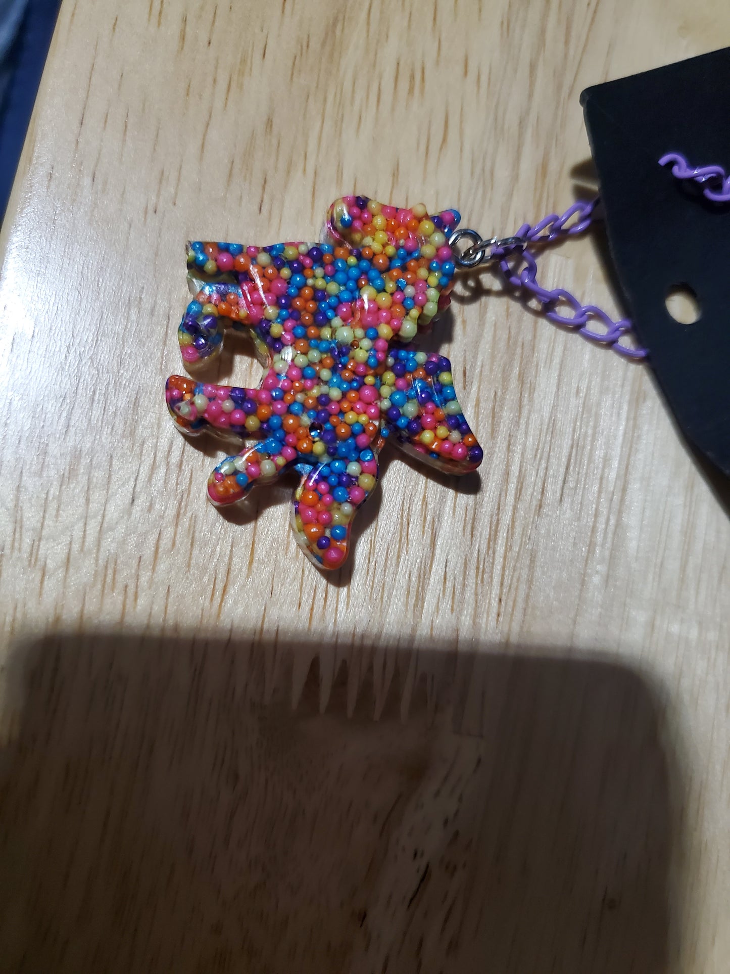 Rainbow Sprinkles Unicorn Necklace