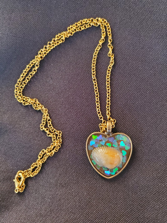 Sea Shell Heart Necklace