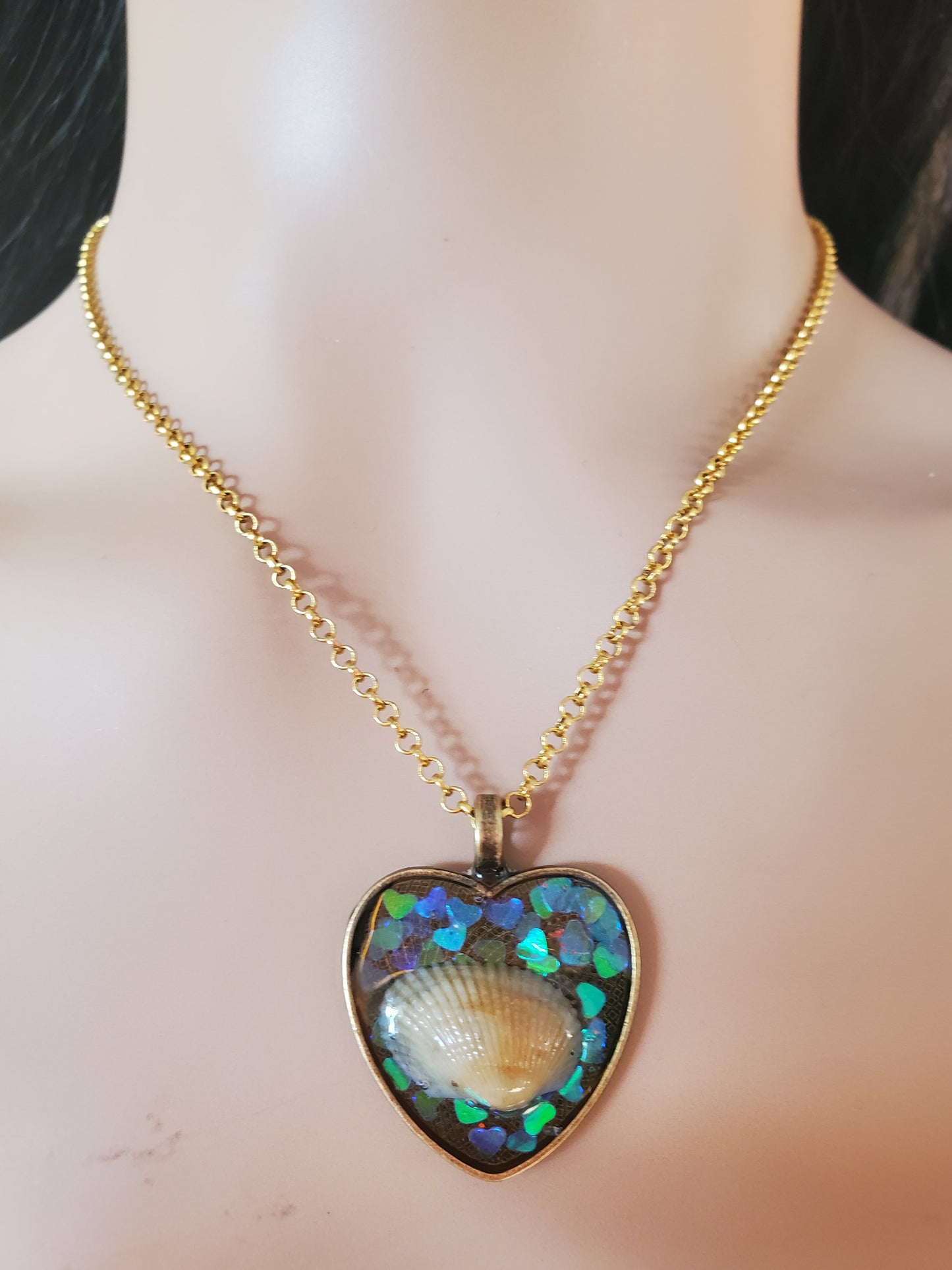 Sea Shell Heart Necklace