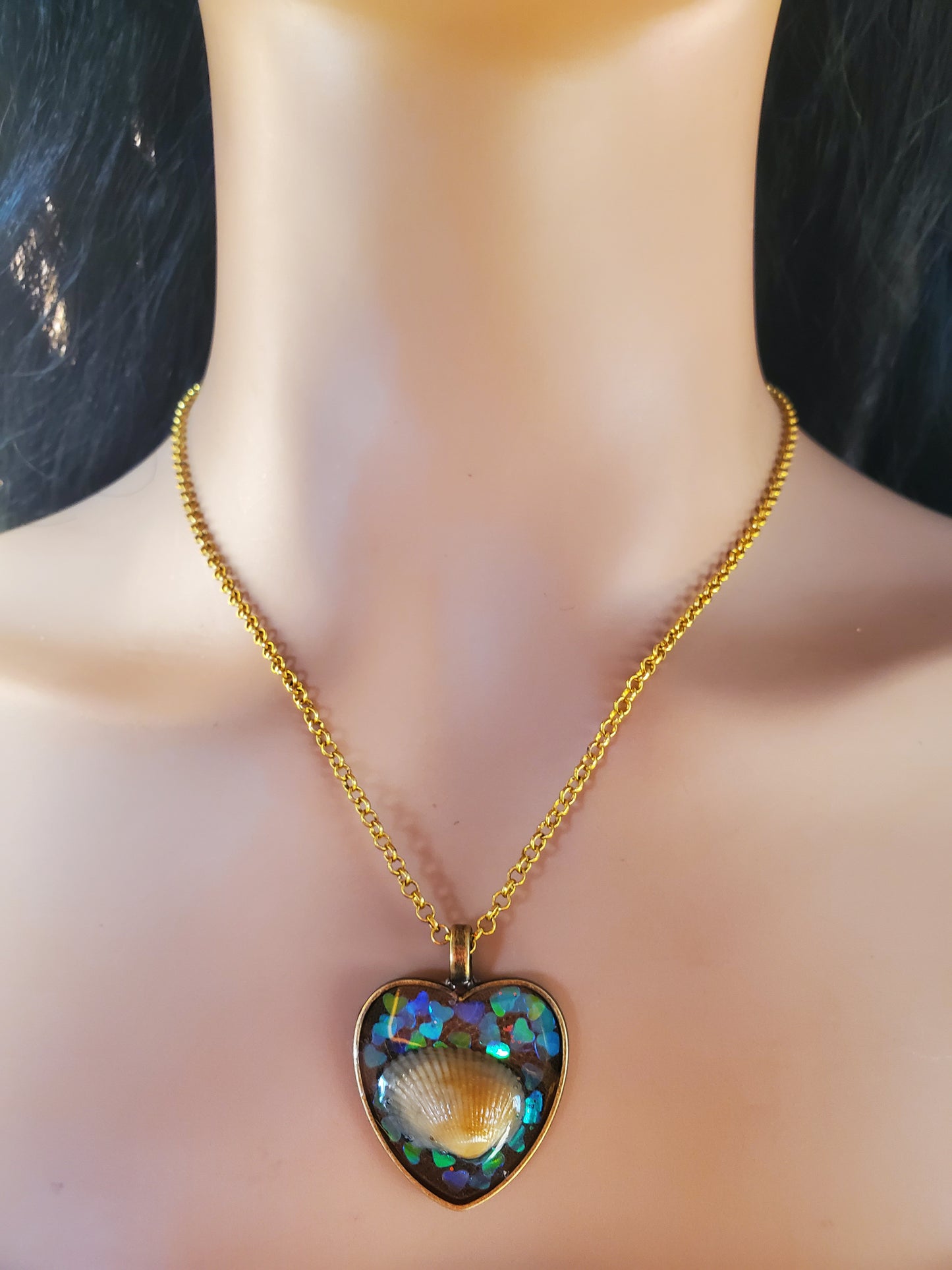 Sea Shell Heart Necklace