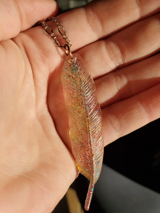 Pastel Feather Necklace