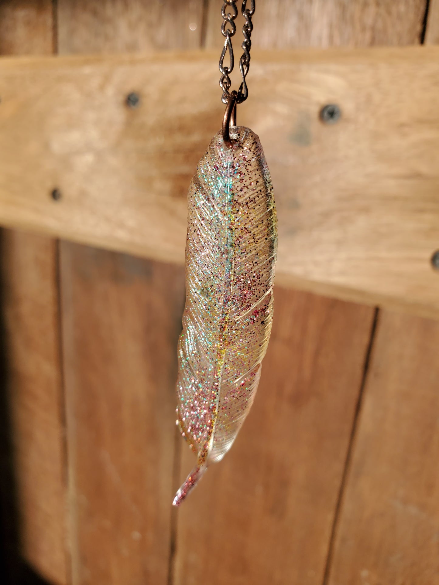 Pastel Feather Necklace