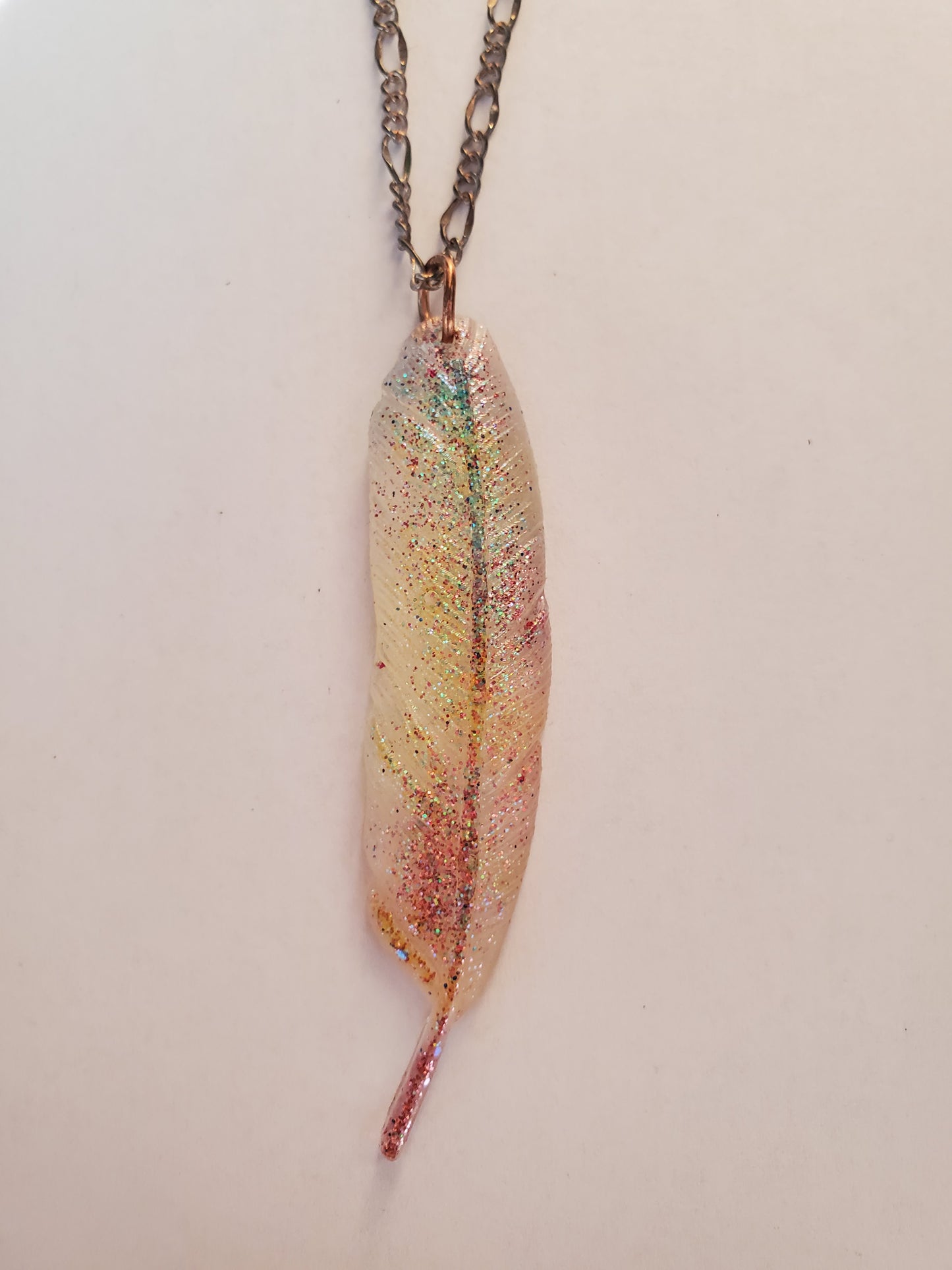 Pastel Feather Necklace