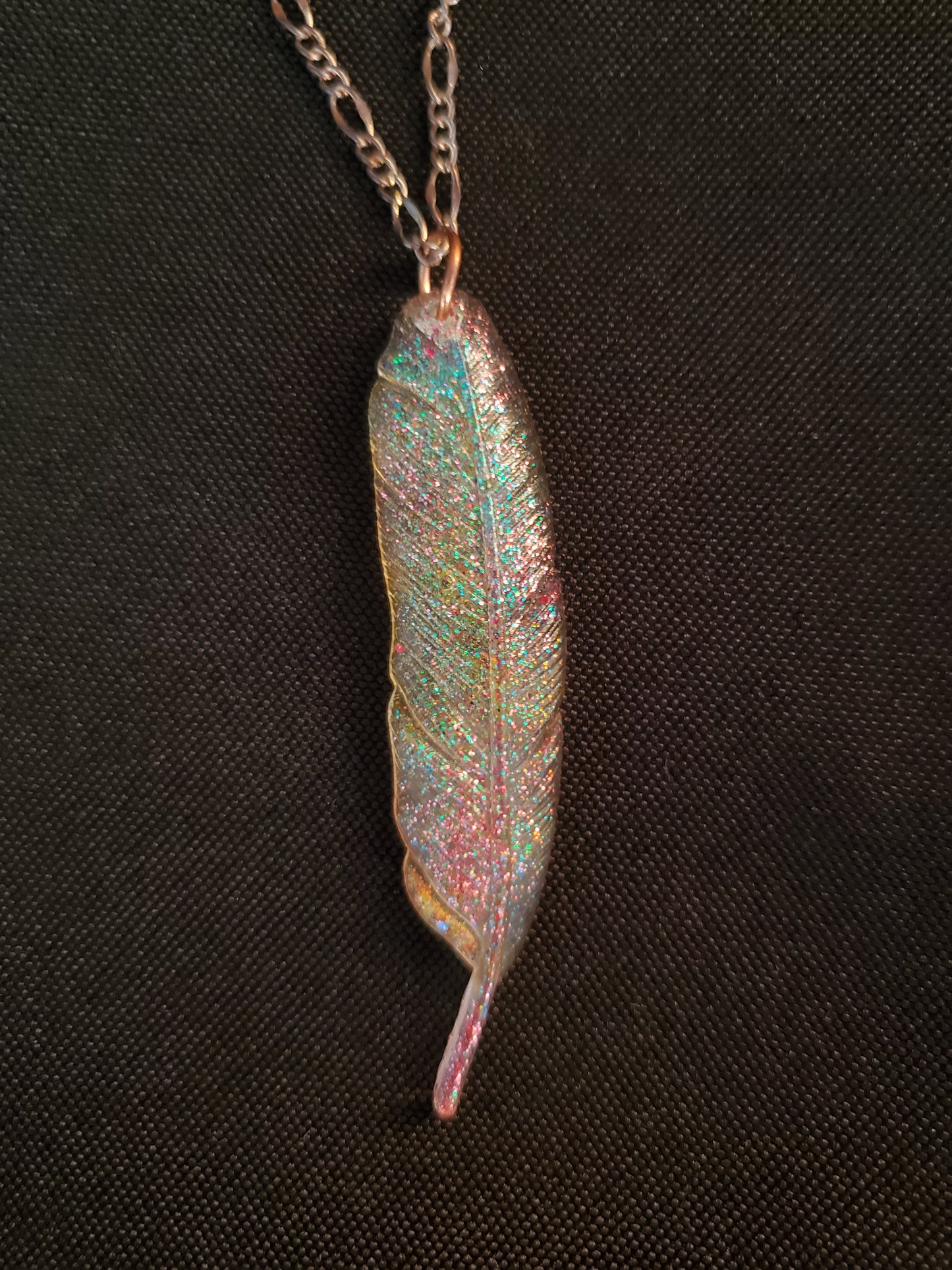 Pastel Feather Necklace