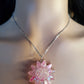 Sparkly Pink Flower Necklace