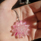 Sparkly Pink Flower Necklace
