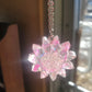 Sparkly Pink Flower Necklace