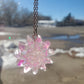 Sparkly Pink Flower Necklace