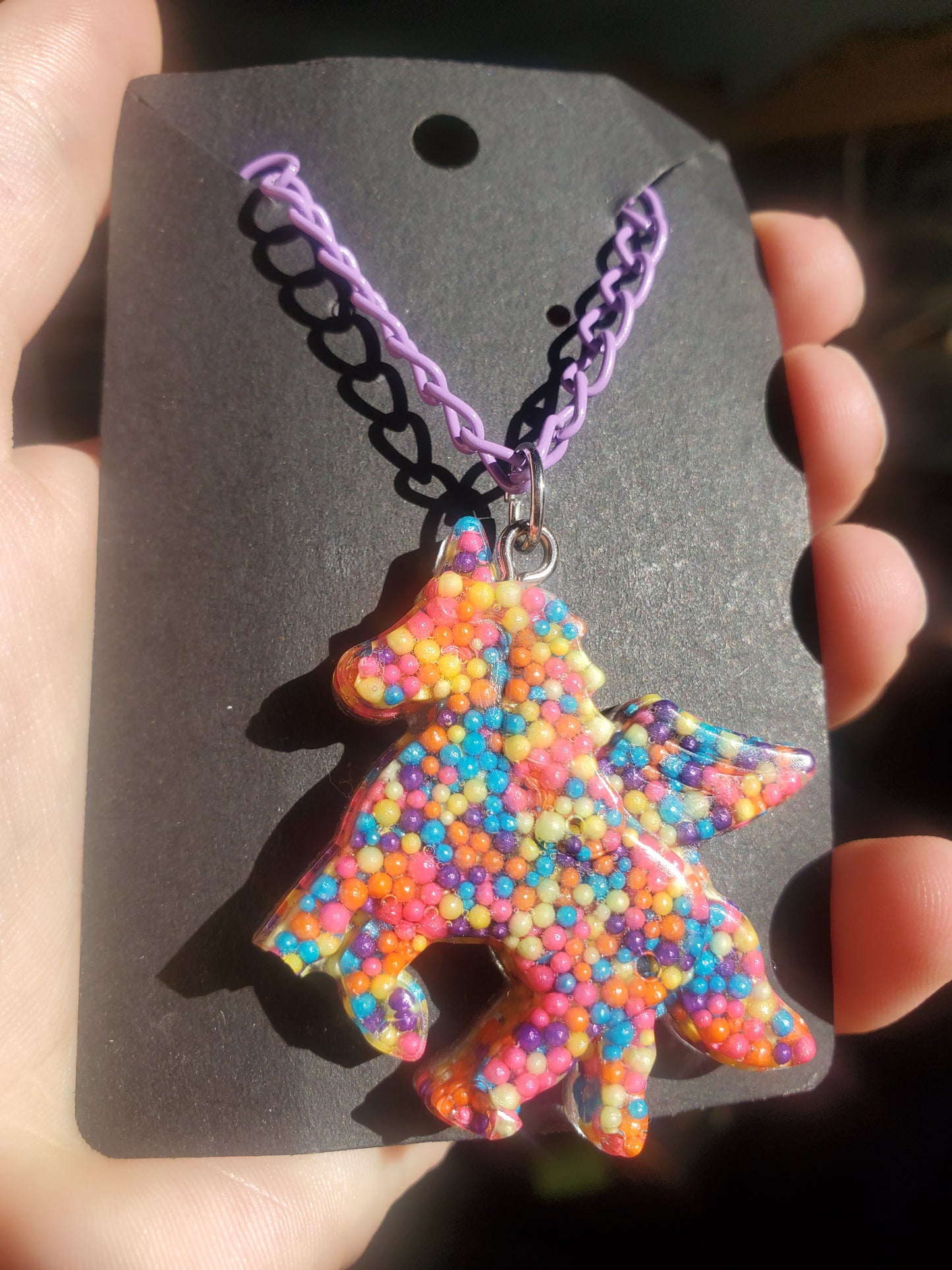 Rainbow Sprinkles Unicorn Necklace