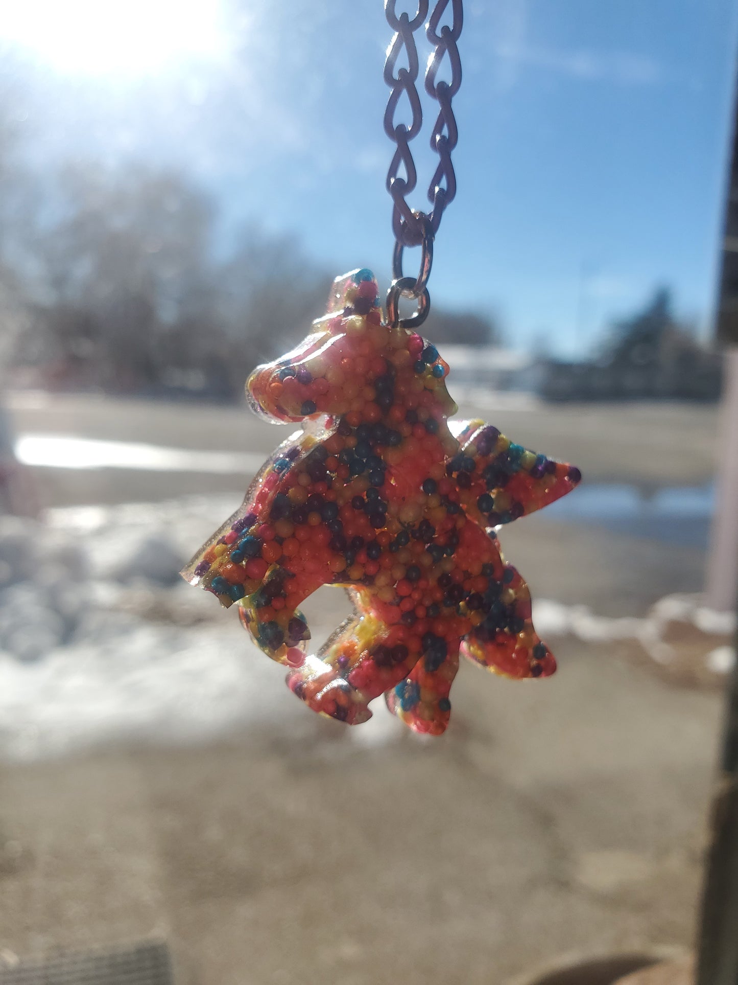 Rainbow Sprinkles Unicorn Necklace