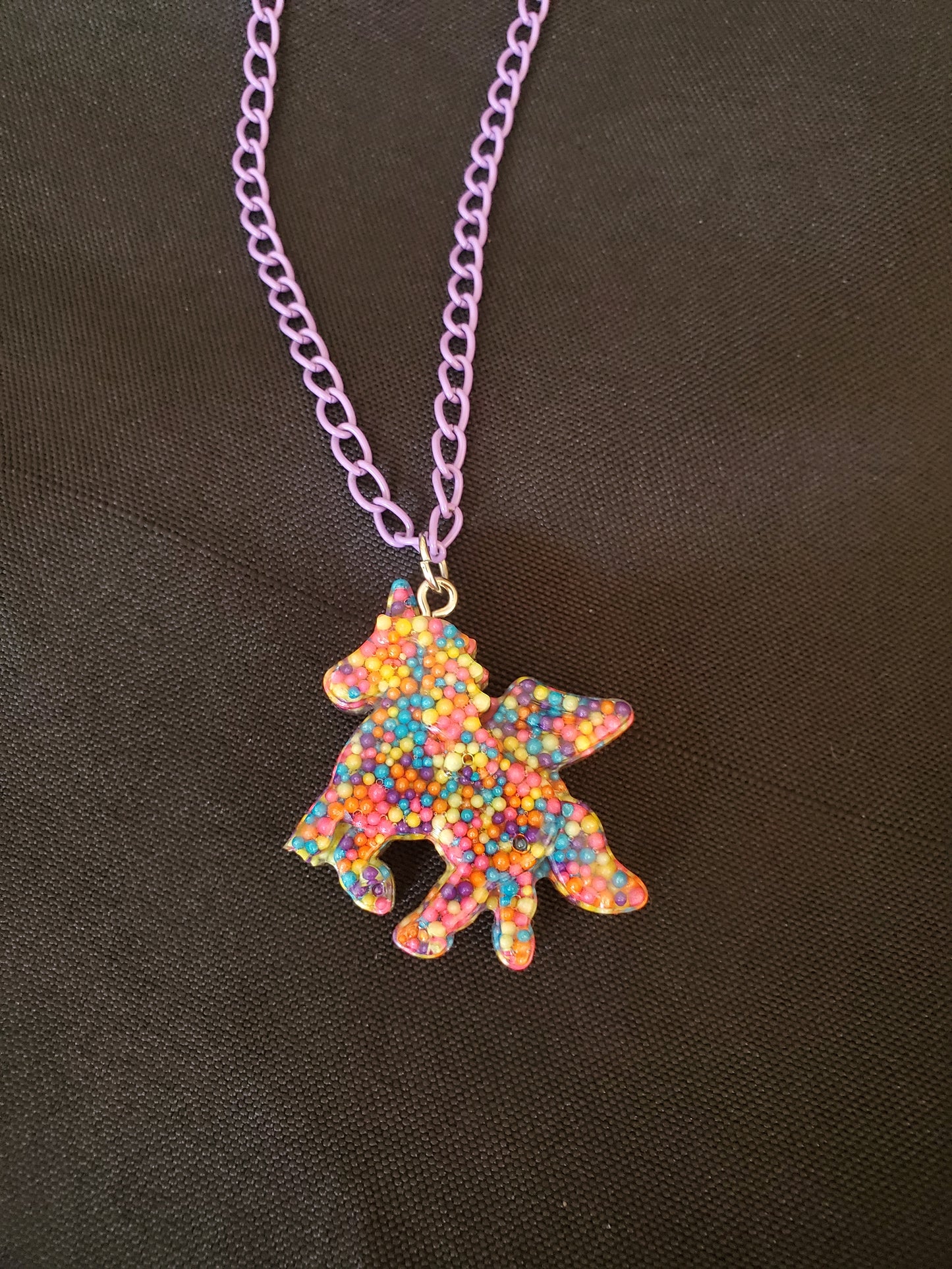 Rainbow Sprinkles Unicorn Necklace