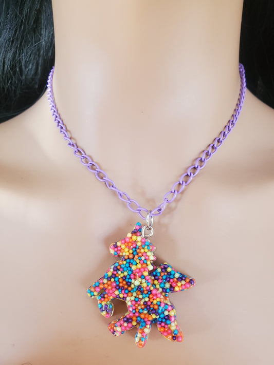 Rainbow Sprinkles Unicorn Necklace