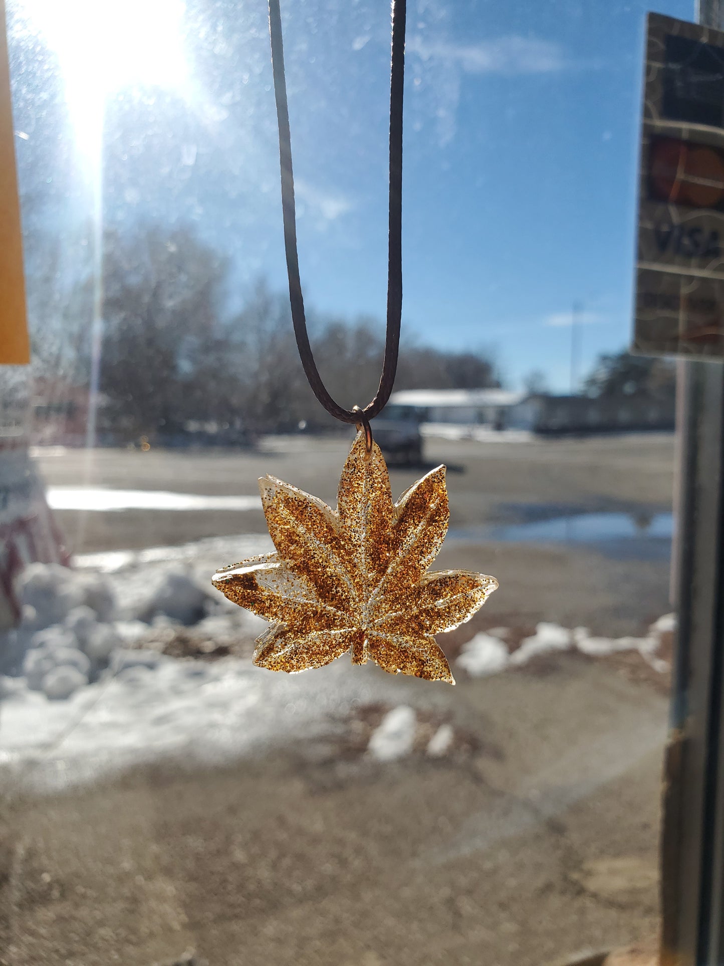 Golden "Weed" Necklace