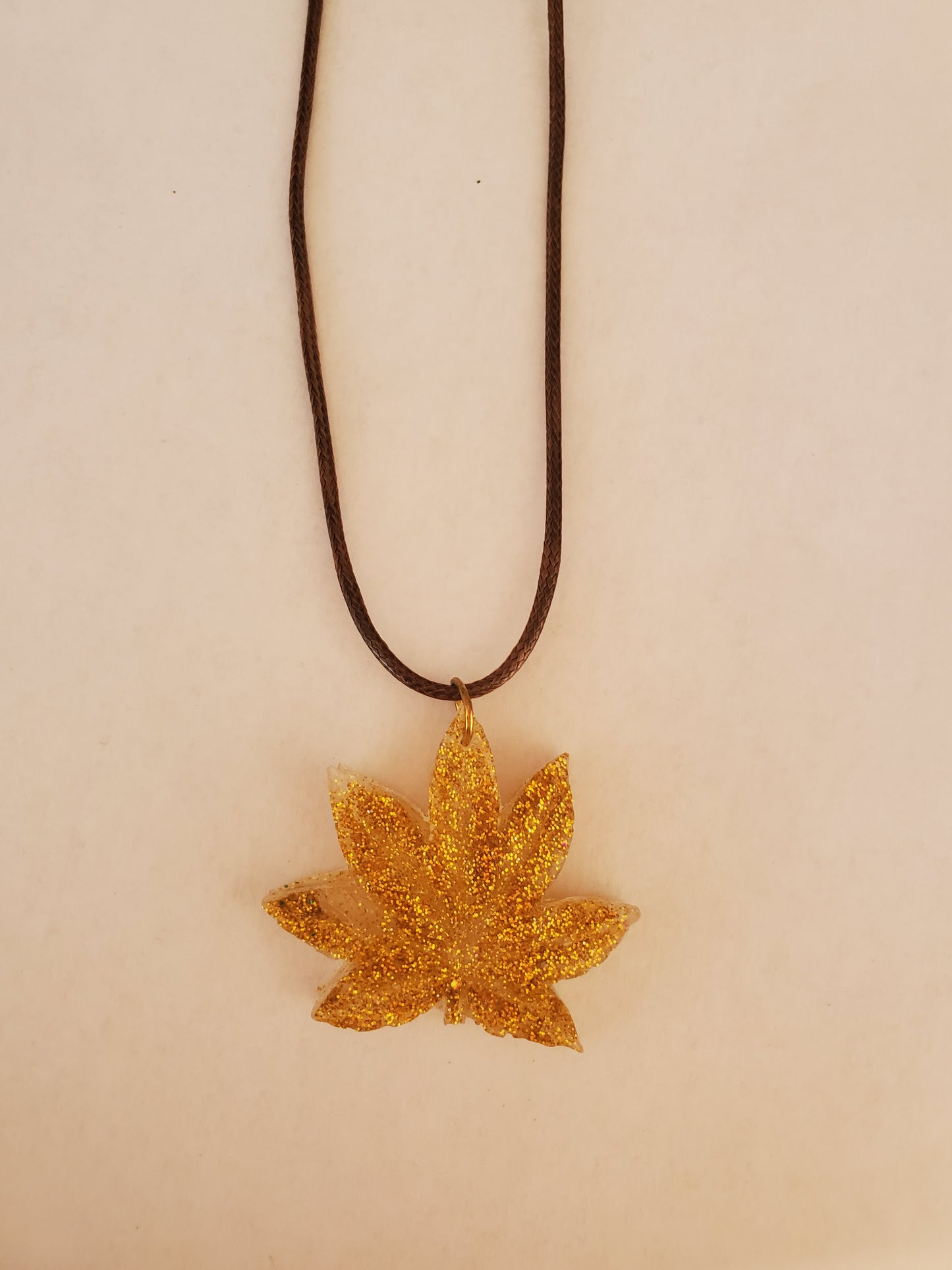 Golden "Weed" Necklace