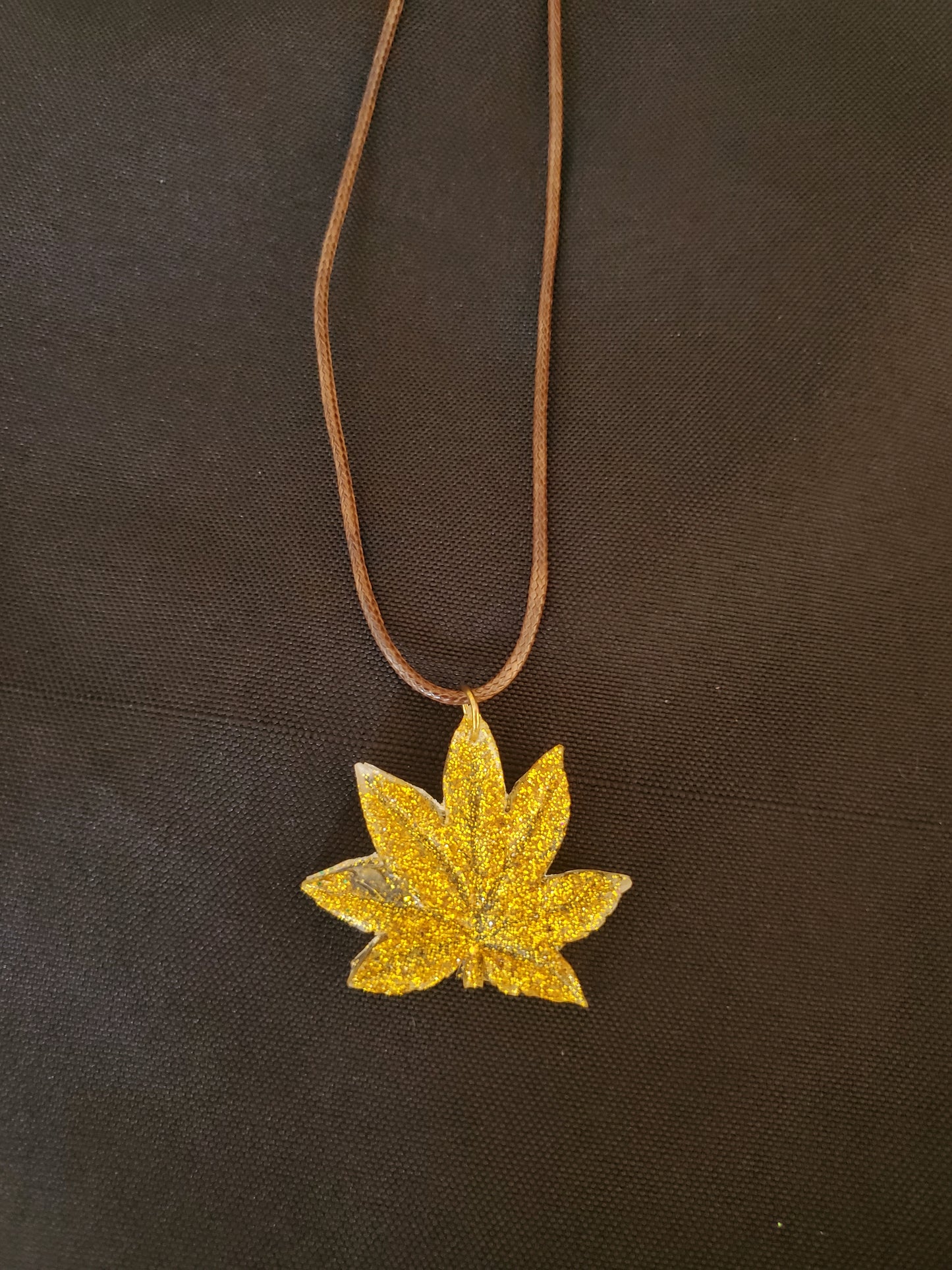 Golden "Weed" Necklace