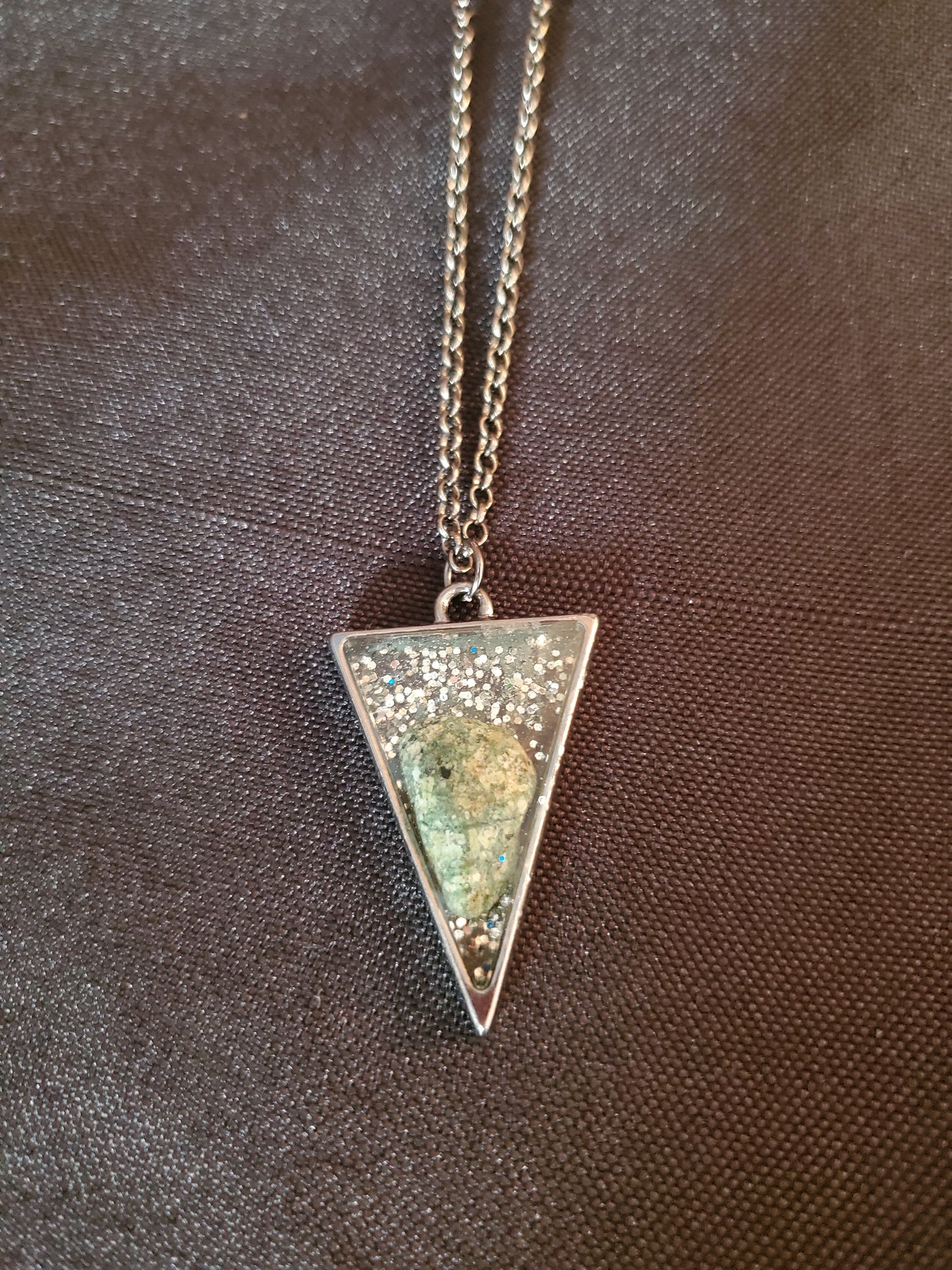 Sparkly Triangle Rock Necklace