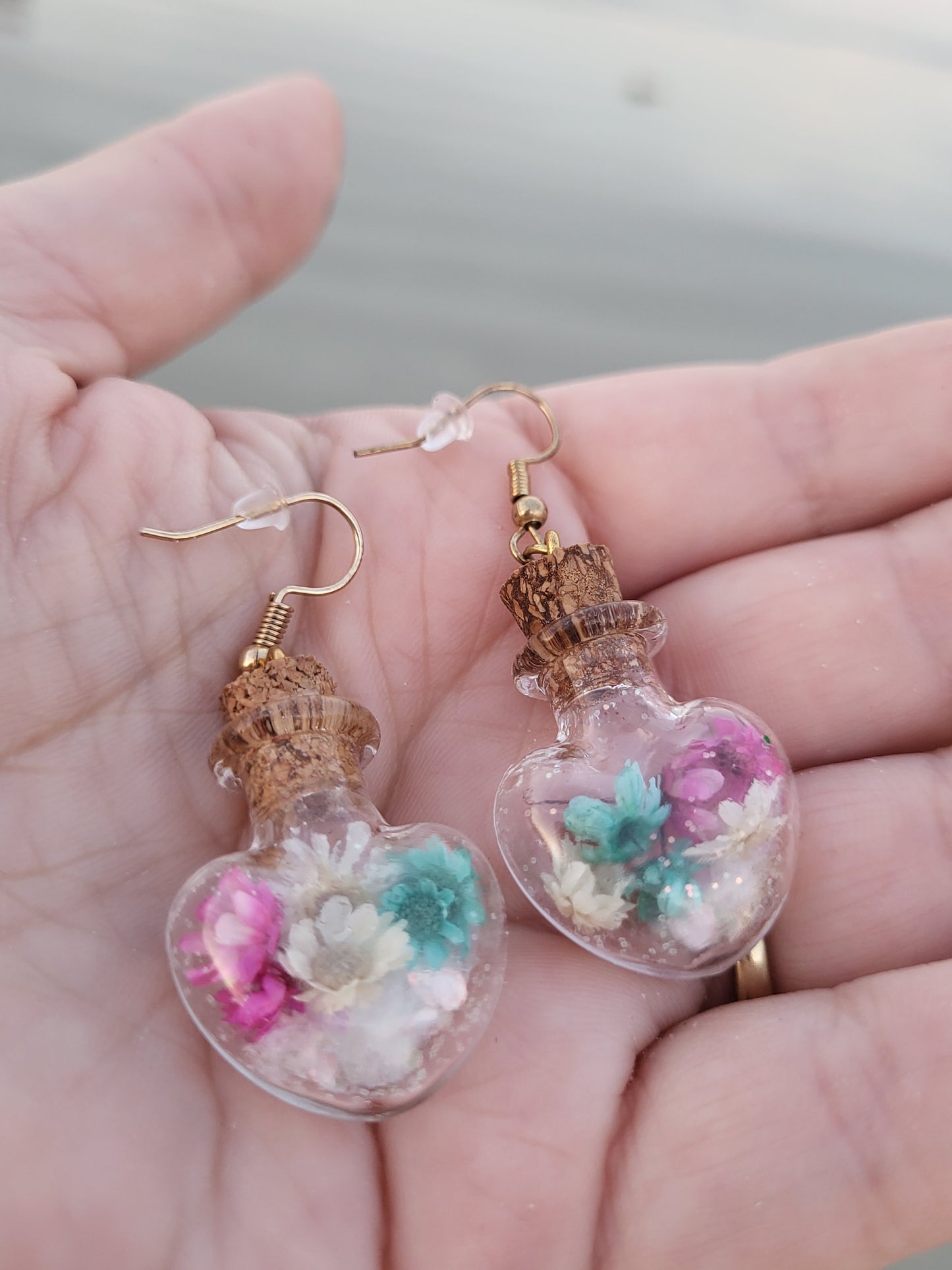 Heart Bottle Earrings