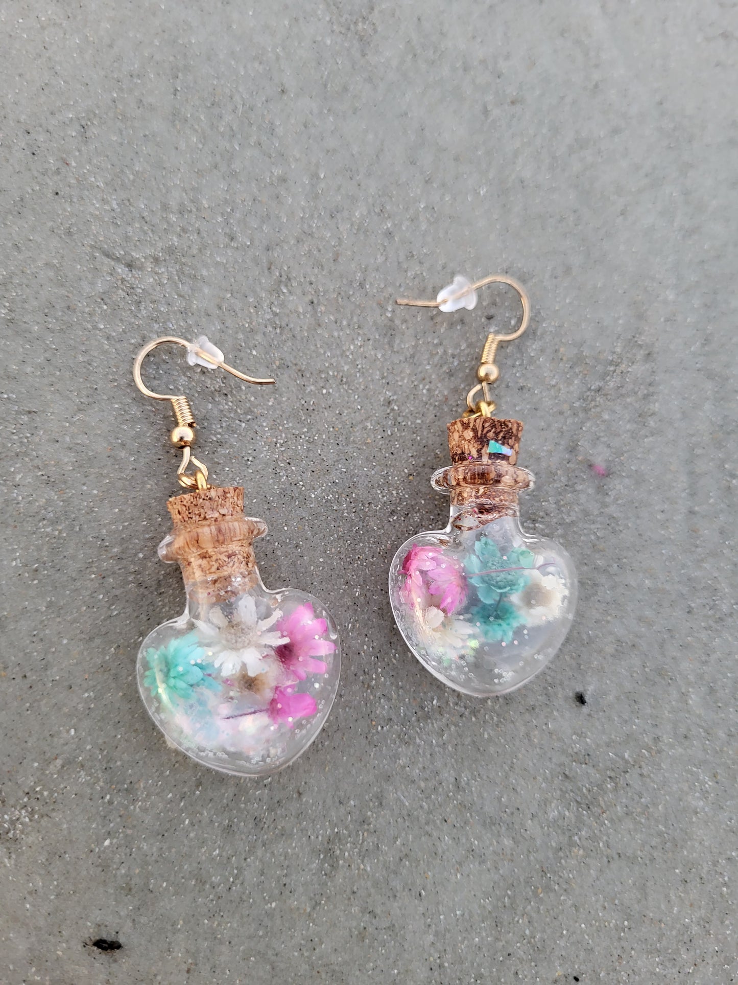 Heart Bottle Earrings