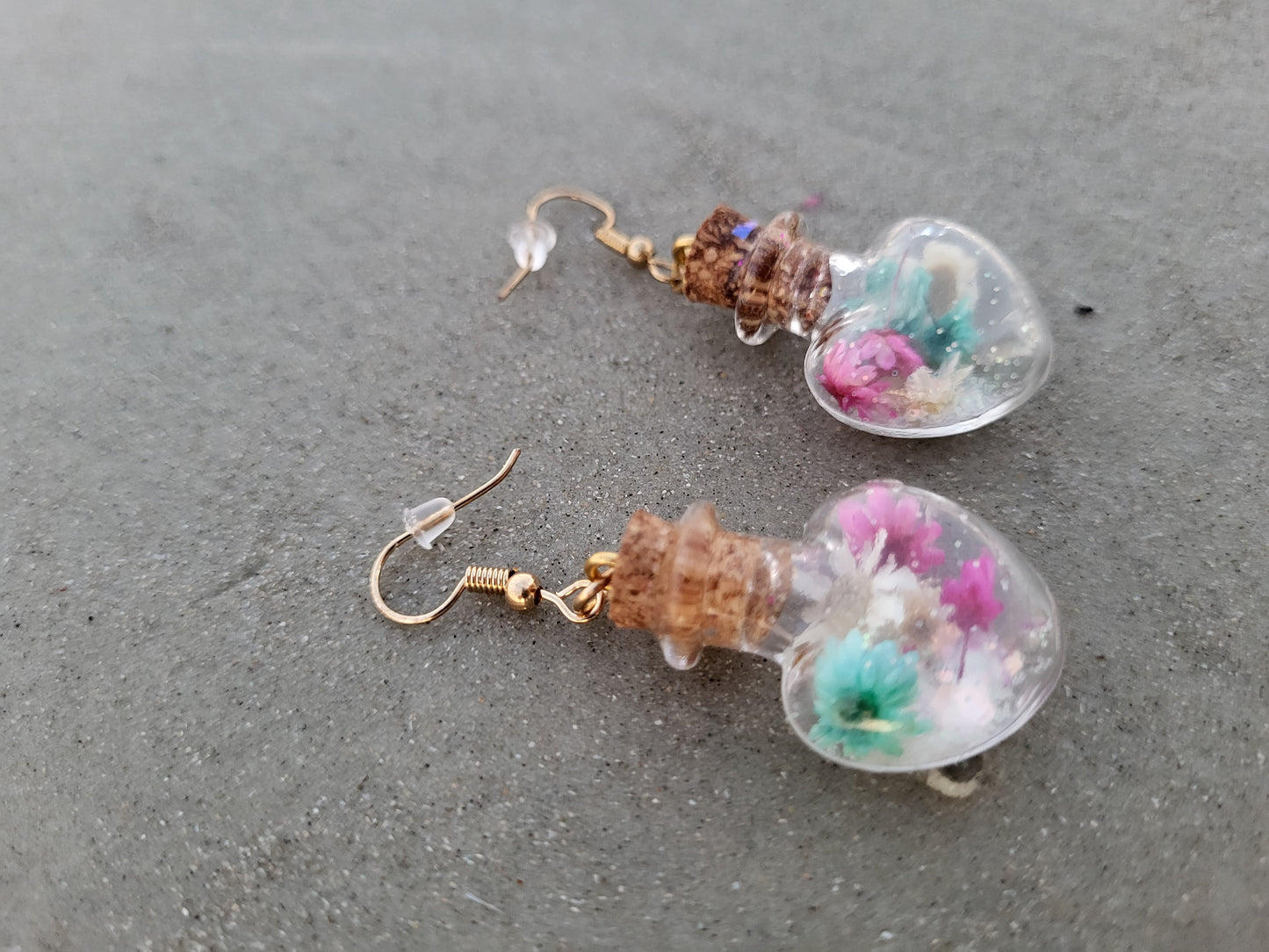 Heart Bottle Earrings