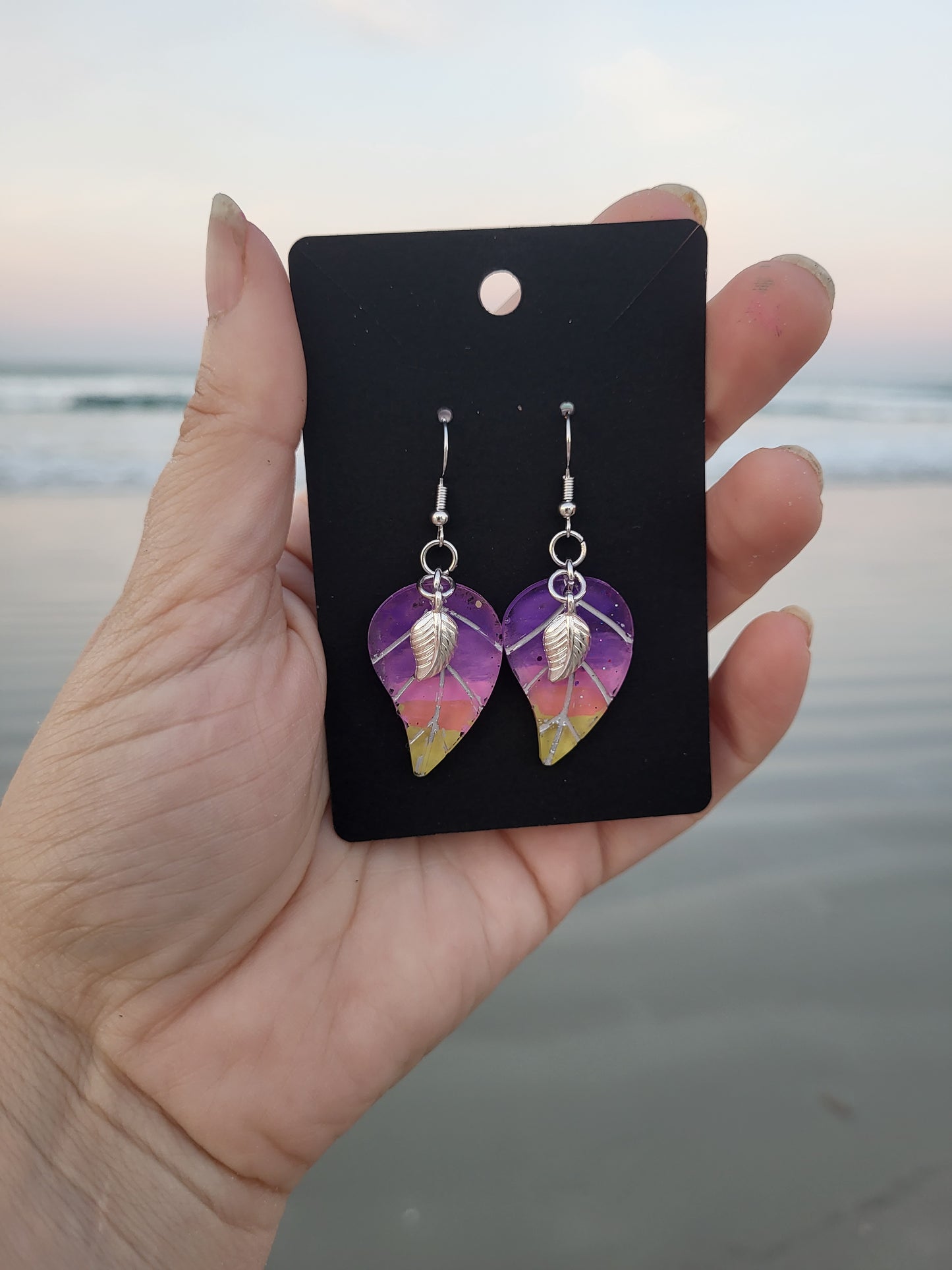 Sunset Leaf Earrings