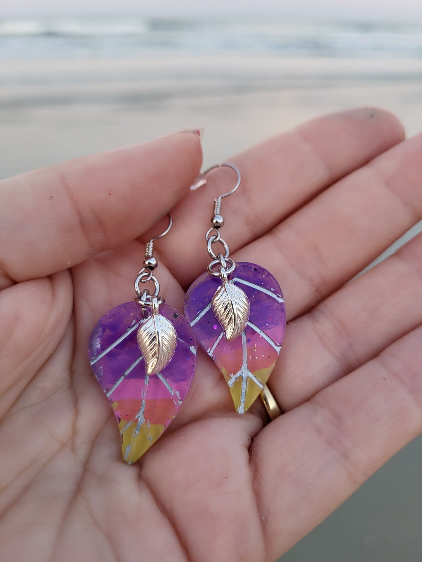 Sunset Leaf Earrings