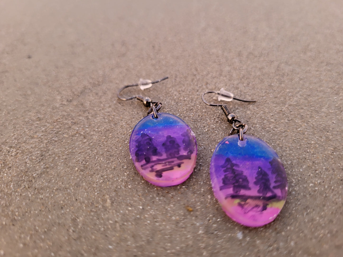 Trees In Sunset Earrings