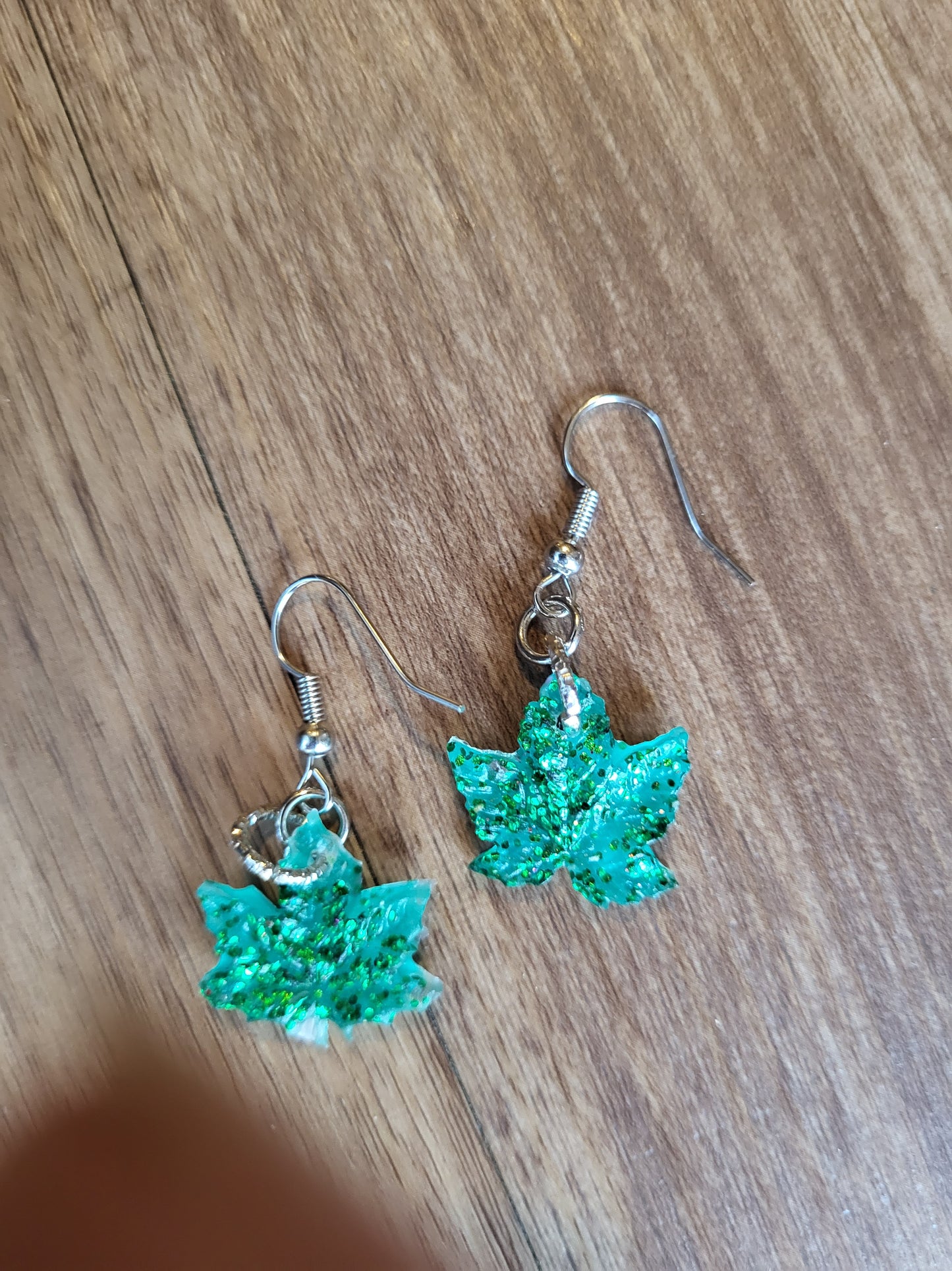 Small Weed Leaf Earrings