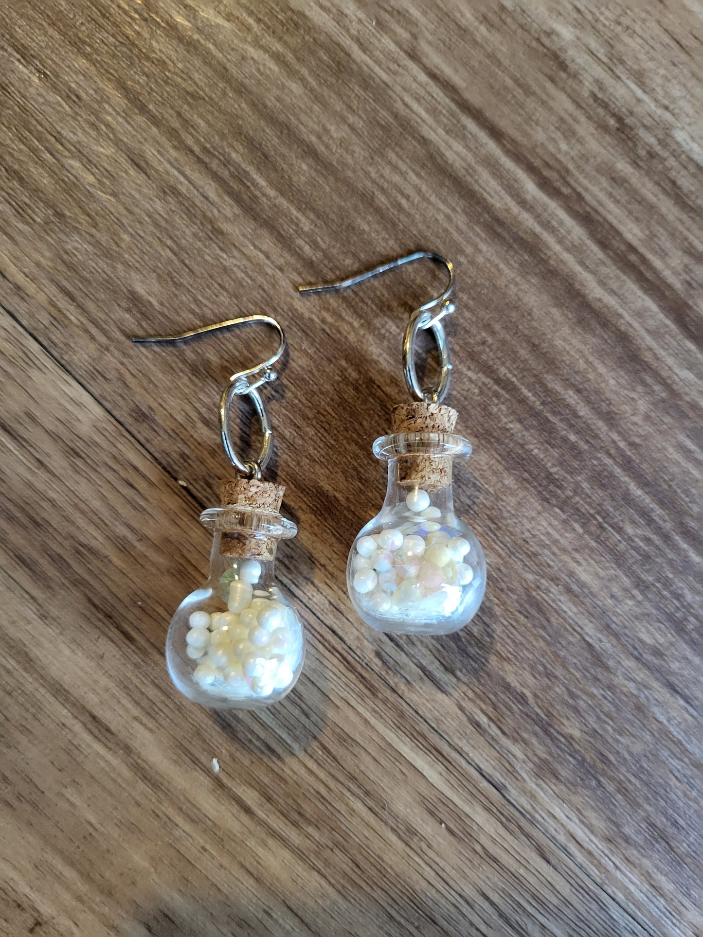 Glass Potion Bottle Hook Earrings